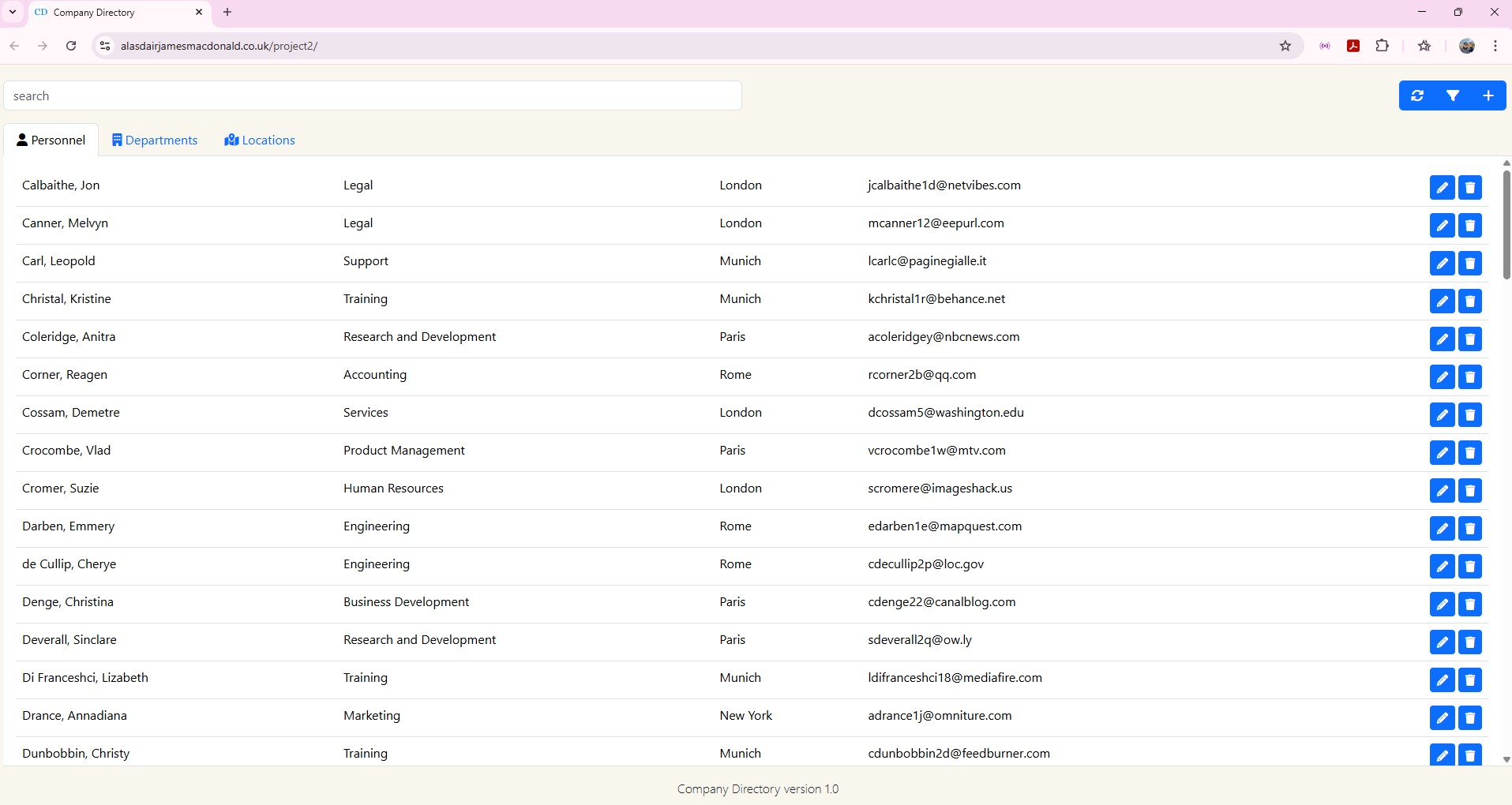 Company Directory